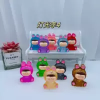 Милый кролик, настольный брелок, подвеска с аксессуарами, мигающий свет, DIY