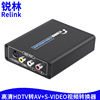 高清HDMI转AV+S-Video视频转换器1080P hdmi转av/rca+S端子转换器|ru