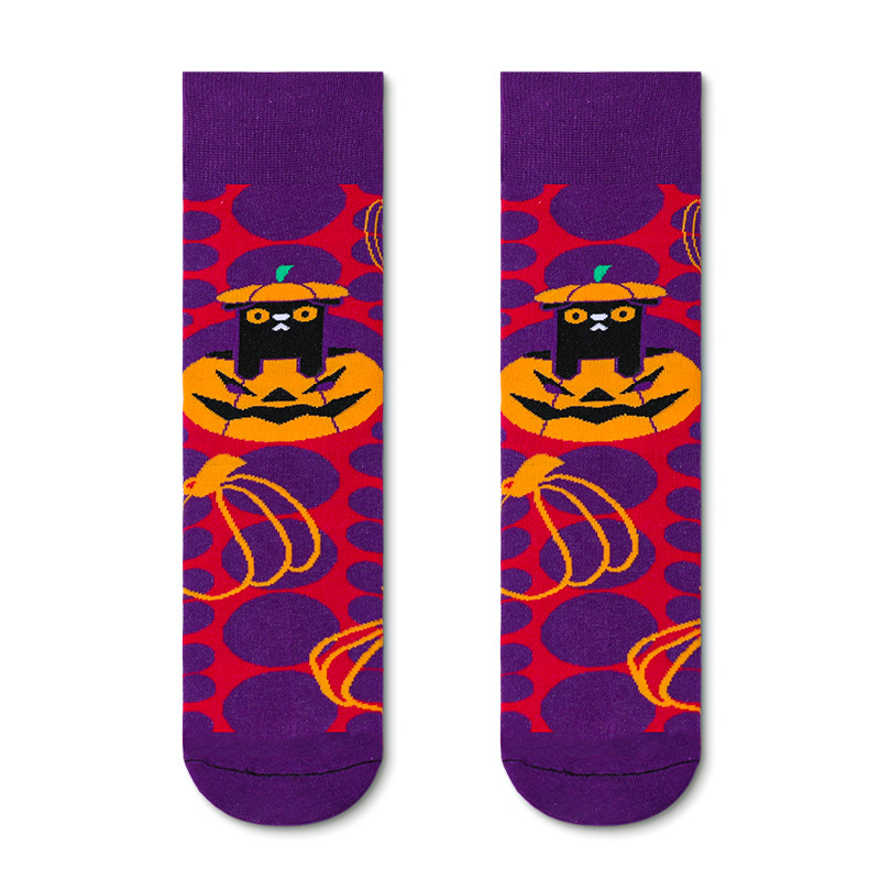 Amazon oferta transfronteriza calcetines de algodón de colores casuales y divertidos para hombres tendencia de moda calcetines de moda de tubo medio de personalidad callejera europea y americana