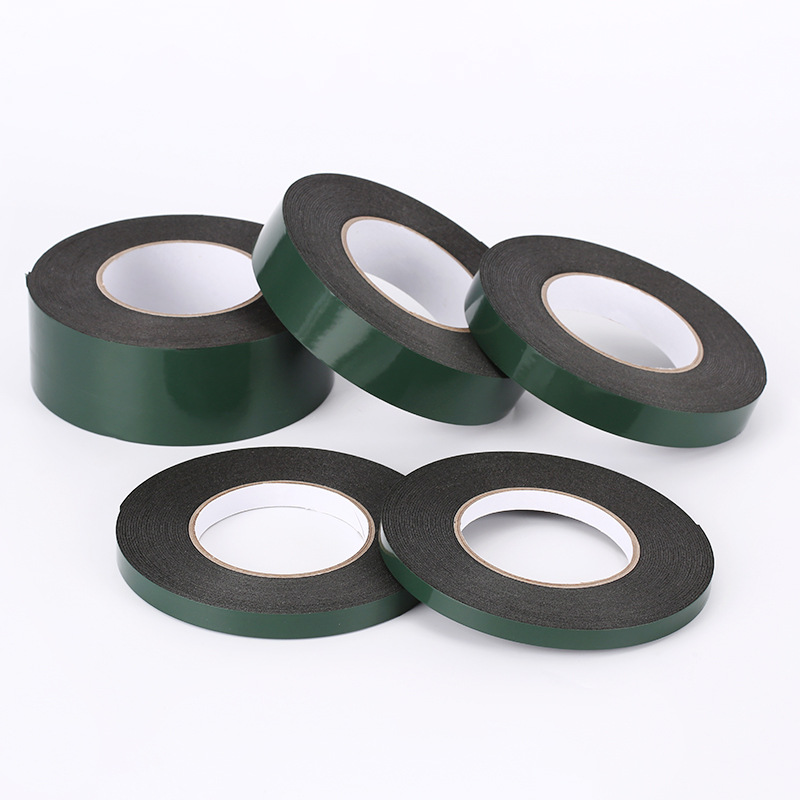 Fábrica al por mayor PE espuma verde película de vinilo coche uso esponja temperatura resistente cinta de acrílico