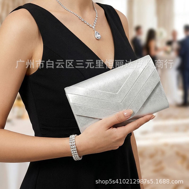 Henglida Factory Straight Arch Summer European and American Cross-border E-Commerce Fleece Dinner Bag Bride Bag Fashion Ladies Clutch Bag