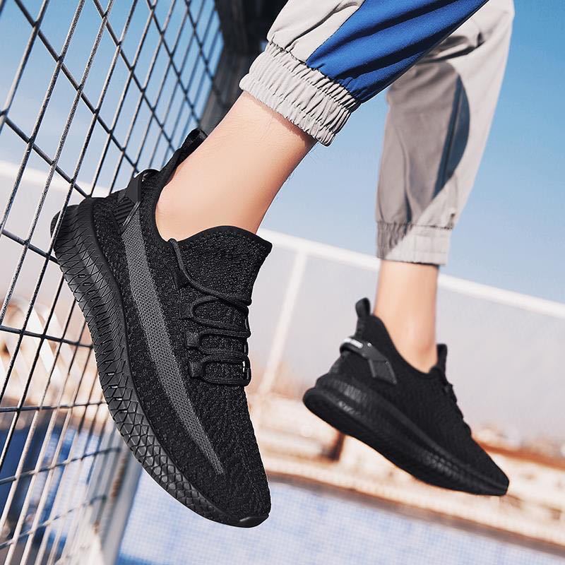 Men's Sneakers, Fly-Knit Versatile Shoes, Summer Direct Supply from the Manufacturer, Casual Korean Style, Comfortable, Trendy, Breathable