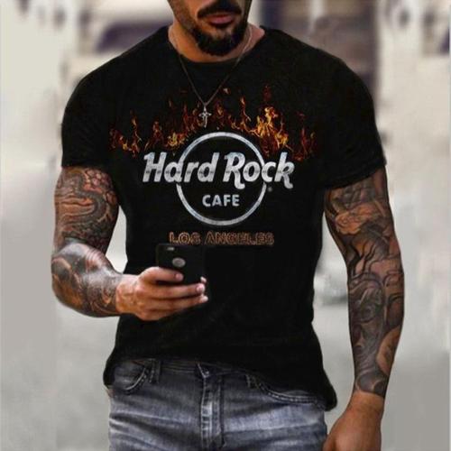  Cross-border International Trade Alphabet Digital Printing Men's T-shirt Summer Best-selling Fashion Brand T-shirt 3D Short-sleeve