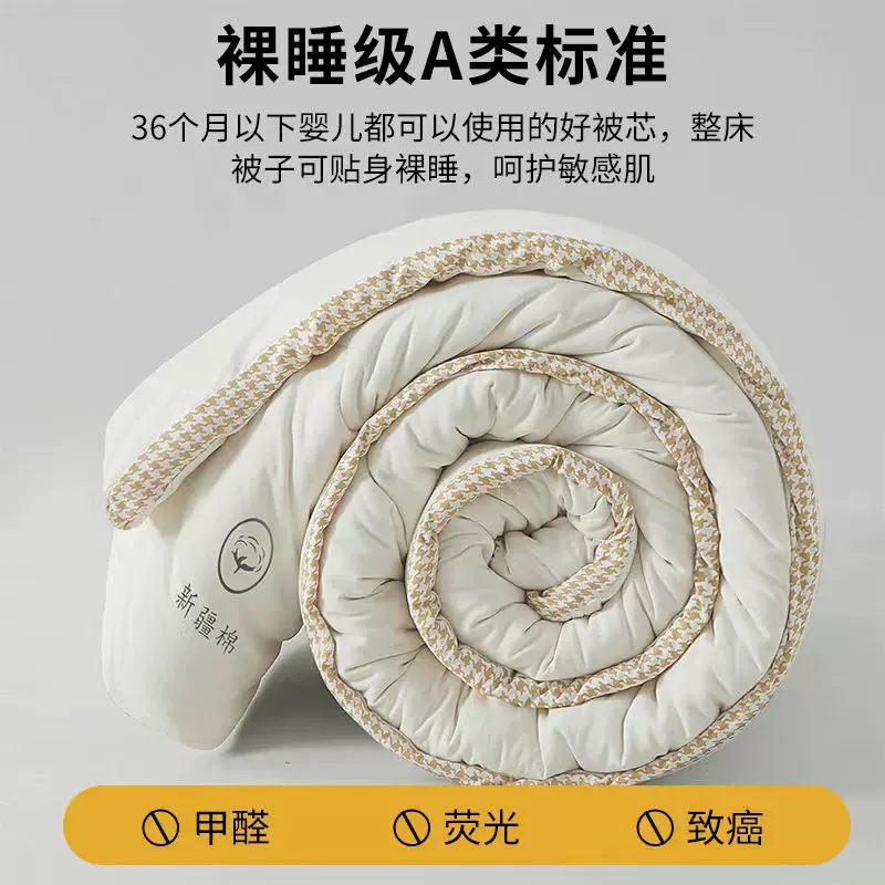 被芯新疆棉花被纯棉被子夏被四季被冬被褥10斤南通家纺轻盈