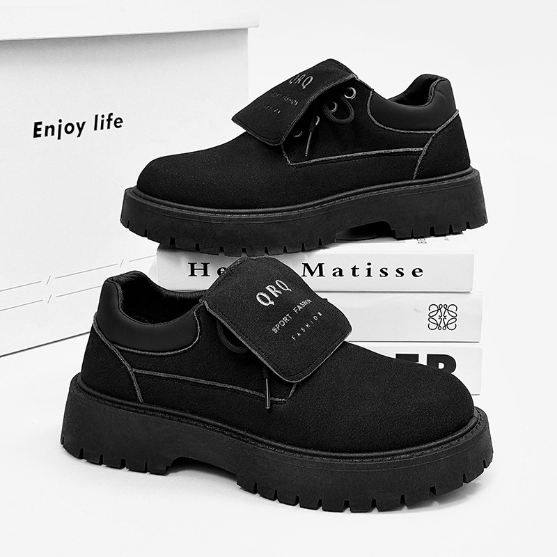 Zapatos de trabajo retro 2025 nuevo primavera y verano baja botas Martin para hombre con suela gruesa aumentada ventilada zapatos de hombre