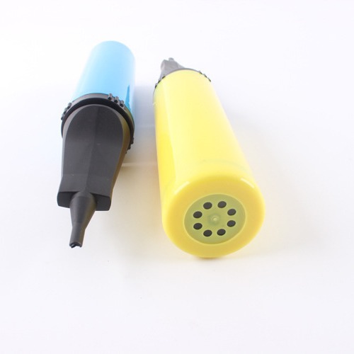 Fábrica al por mayor patrón de mano antideslizante empuje de mano bomba de dos vías suministros de boda globo bomba inflable