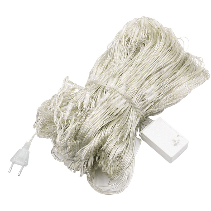 Lámpara de red de pesca enchufable Lámpara de color decoración de Año Nuevo Lámpara de red LED decoración de patio al aire libre Villa lámpara de cadena impermeable Lámpara de paisaje