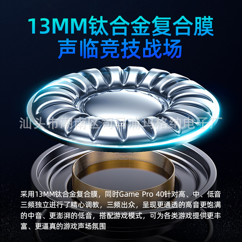 GM40入耳式无线蓝牙耳机游戏智能降噪超长续航无延迟私模立体声|undefined