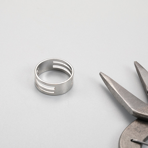 DIY jewelry tools, stainless steel open and close ring hangers, rings for handmade single loop open-close finger rings