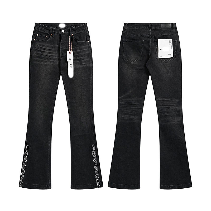 Marca de moda transfronteriza JB purple verano rectas vaqueros lavados de agua para hacer viejos agujeros vaqueros de hombre pantalones cortos de caño purple