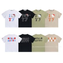 韩国小众潮牌边伯贤同款OPEN YY联名款印花圆领宽松短袖T恤上衣女