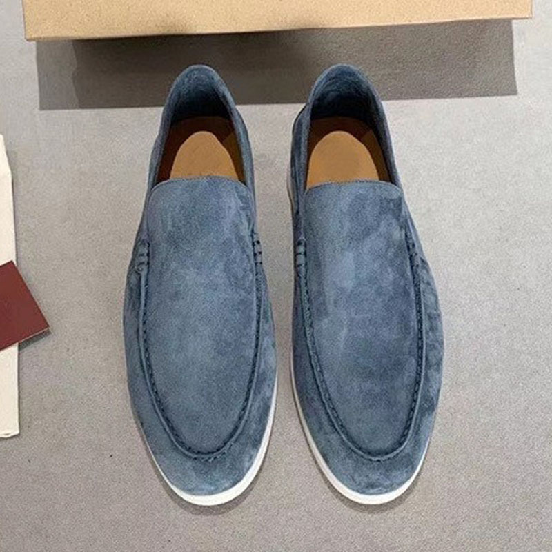 New New Genuine Leather Flat Slip-On Casual Versatile Loafers Women's British Style Single Men's Shoes_vogvips.com