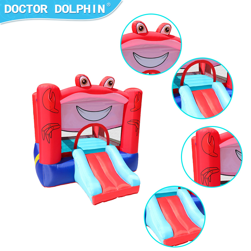 Doctor Dolphin | Castillo inflable para niños Diapositiva de trampolín para el hogar Castillo inflable para niños Trampolín Pequeño