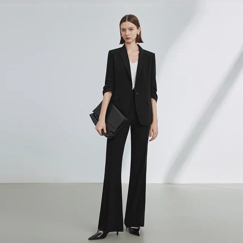 [Tmall Same 1900] Summer Commuter Women's High-end suit Anti-wrinkle Cool Suit Wide Leg Pants Business Wear
