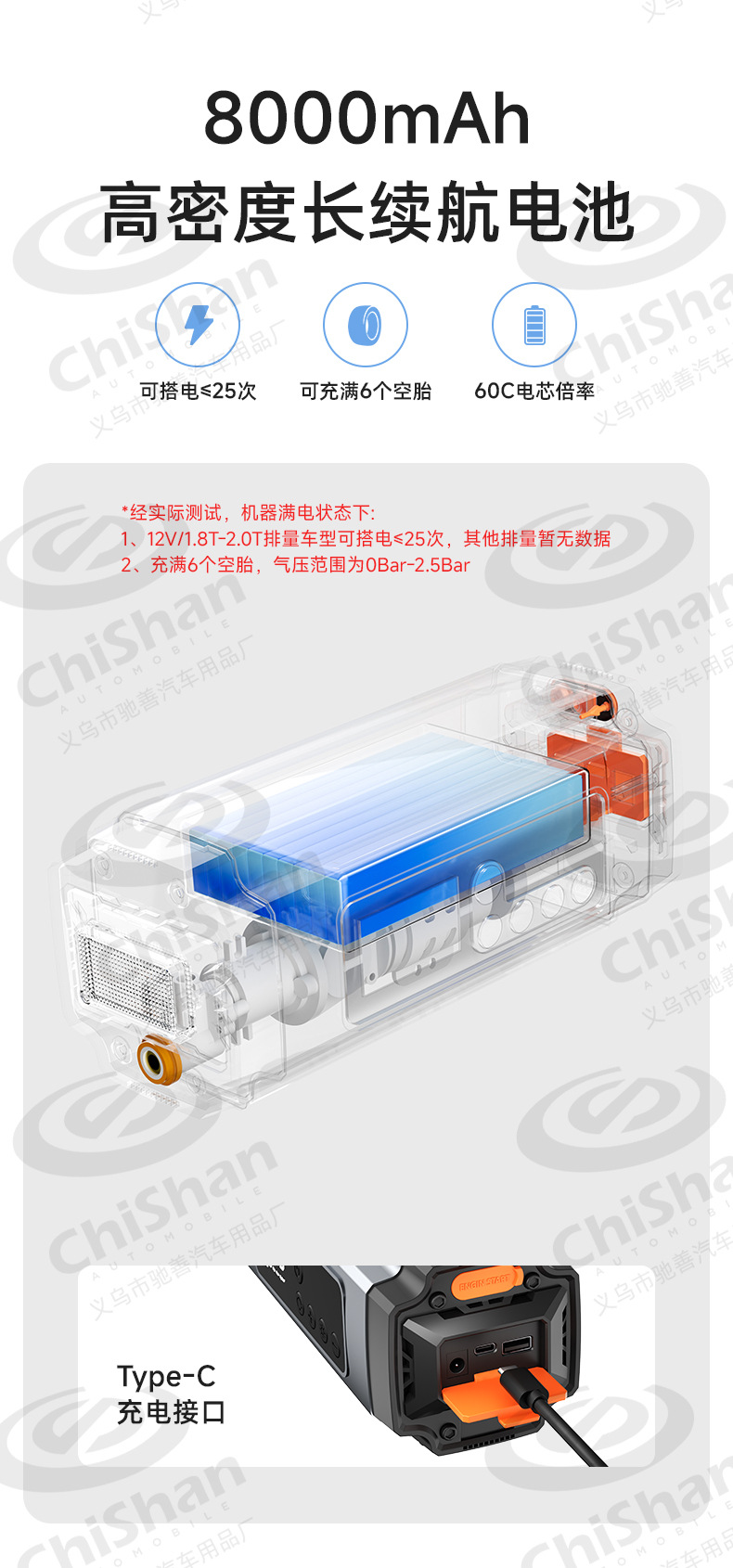 【Premium Selection】Car Tire Inflator Pump and Emergency Jump Starter Power Bank All-In-One Device