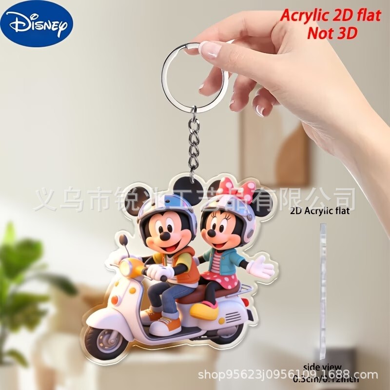 Cross-Border Interstellar Baby Stitch Mickey Keychain Anime Cartoon Winnie Acrylic Keychain Accessories