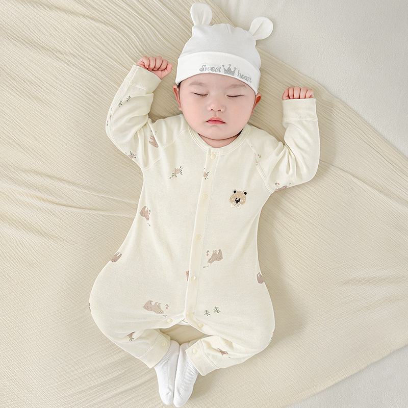 Primavera, otoño, invierno, ropa de recién nacidos, ropa de otoño de algodón para niños pequeños, ropa de base delgada para bebés