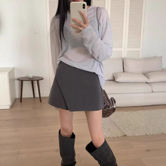 女性用超スリムスーツキュロット、韓国版新作無地万能ストレートショーツ、ホットガールAラインスカート、ショートスカート