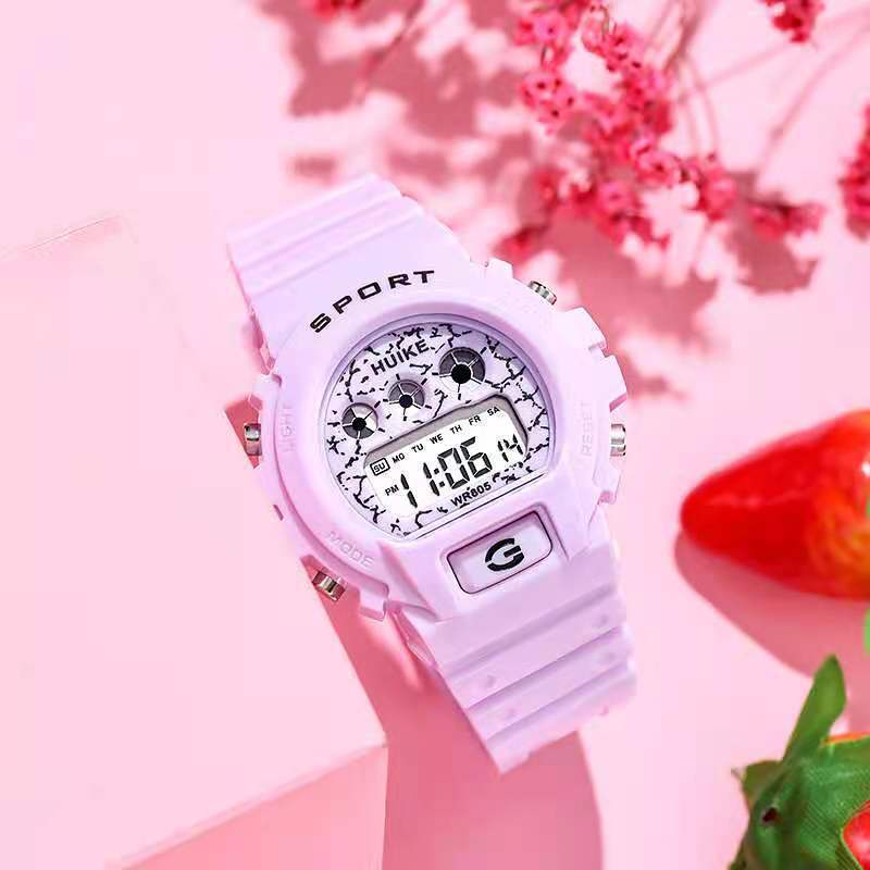 Estilo coreano ins estilo moda estudiante reloj electrónico multifunción deportes impermeable luminoso reloj electrónico para niños
