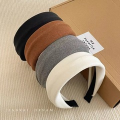 2024 New Autumn/Winter High Crown Korean Style Versatile Photo High-End Stylish Hair Accessory Headband Wide-Brimmed Headband for Outing