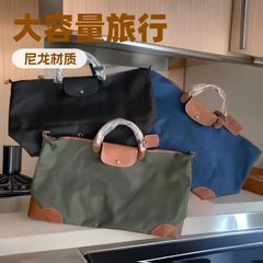 ナイロントラベルバッグ、大容量、ユニセックス、ポータブルロンシャン旅行バッグ、ショルダーフィットネスバッグ、短距離旅行用荷物バッグ、耐久性