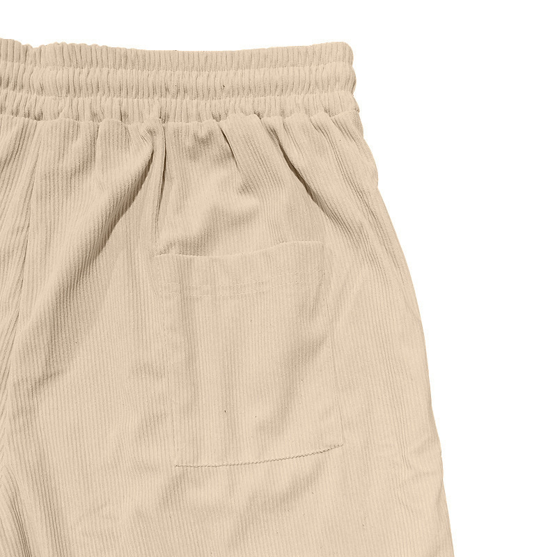 Herren Cord Shorts Mit Tunnelzug Für Strand Und Freizeit_voghion.com