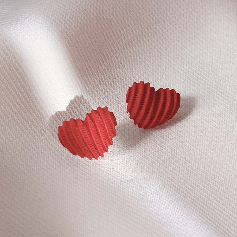 1 Pair Modern Style Heart Shape Plating Alloy Ear Studs display picture 1