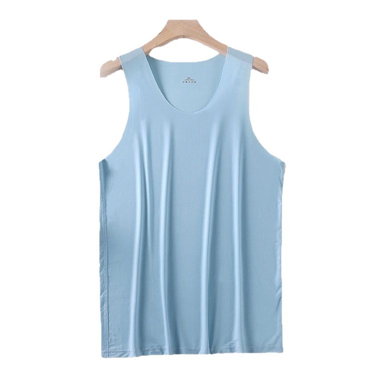 Men's Solid Color Tank Top, Round Neck, Thin Base Layer, Sports Narrow Shoulder, Quick-Dry, Seamless, Slim-Fit Underwear