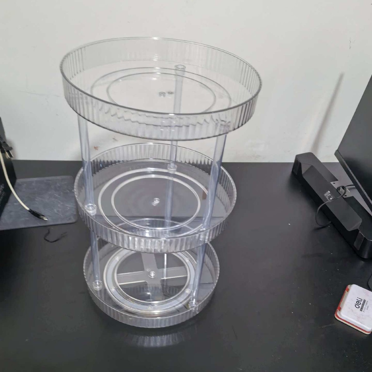 Explosión transfronteriza 360 grados estante de almacenamiento de cosméticos rotativo acrílico transparente multicapa estante de almacenamiento mesa de tocador image 9