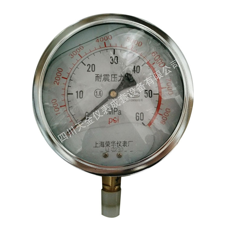供应上海荣海耐震压力表YN-150液压气压表径向抗震压力表1.6mpa