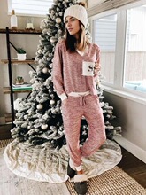 U 77367 Christmas Stripe Color Block Sweater Set �}�Q�l�yײ