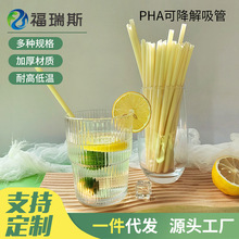 甘蔗渣PHA海洋降解吸管一次性食品级独立包装环保全降解吸管跨境