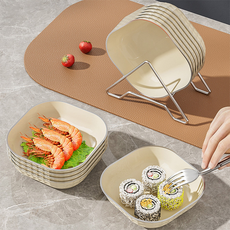 網紅奶油風吐骨碟家用客廳高顏值零食水果點心瓜子糖果碟收納盤