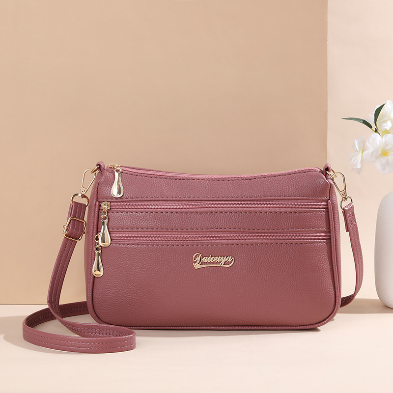 Dai Ouya 2022 Autumn New Multi-layer Zipper Shoulder Women's Small Bag Fashionable Crossbody Shell Bag Large Capacity
