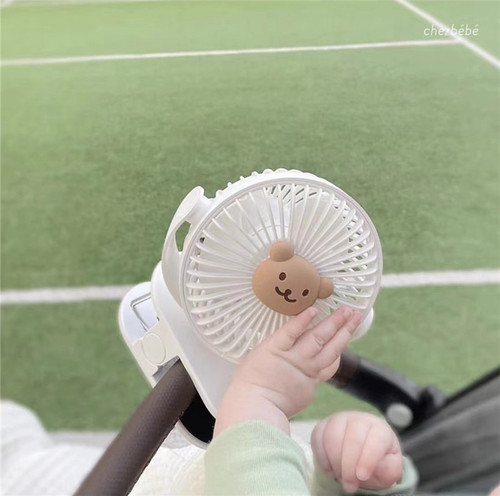 Korean ins stroller small fan baby stroller sliding baby artifact office desktop convenient silent electric fan