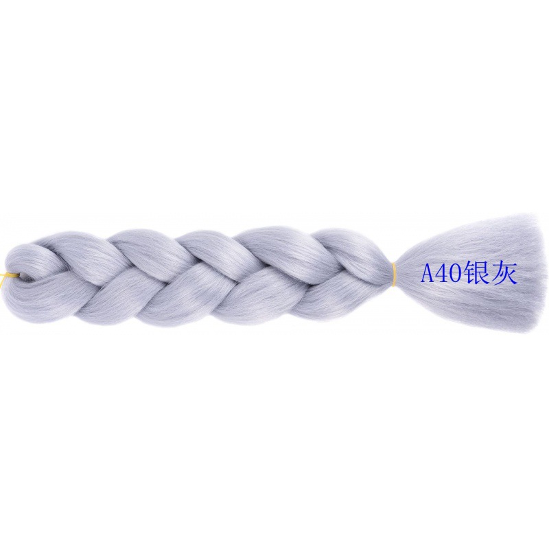 Extensiones de trenzas jumbo de 24 pulgadas, cabello sintético para trenzar