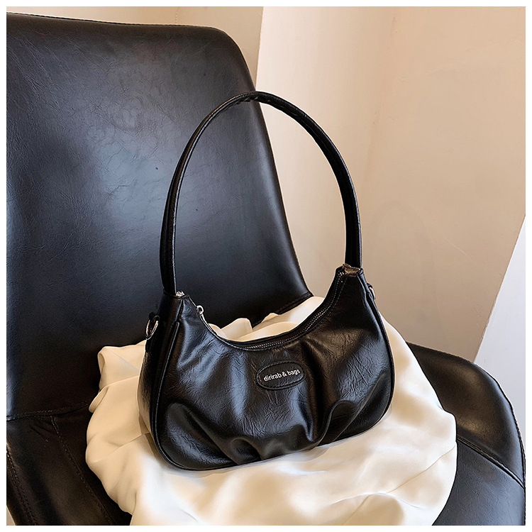 Bolsa de ombro e transversal plissada para mulher versátil_voghion.com