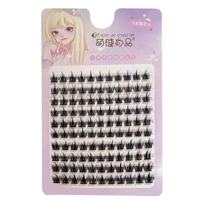 Lindo moda de pestañas perezoso 10 filas puro salvaje pequeño diablo gran capacidad pestañas postizas naturales gruesas pestañas fotogénicas de dibujos animados