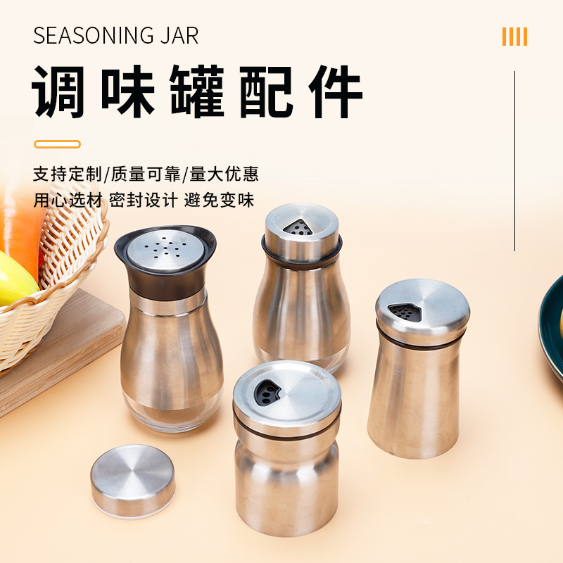 Fábrica suministrar directamente botella de condimento conjunto de material de barbacoa pimienta negra sellado botella de condimento de comino accesorios personalizados