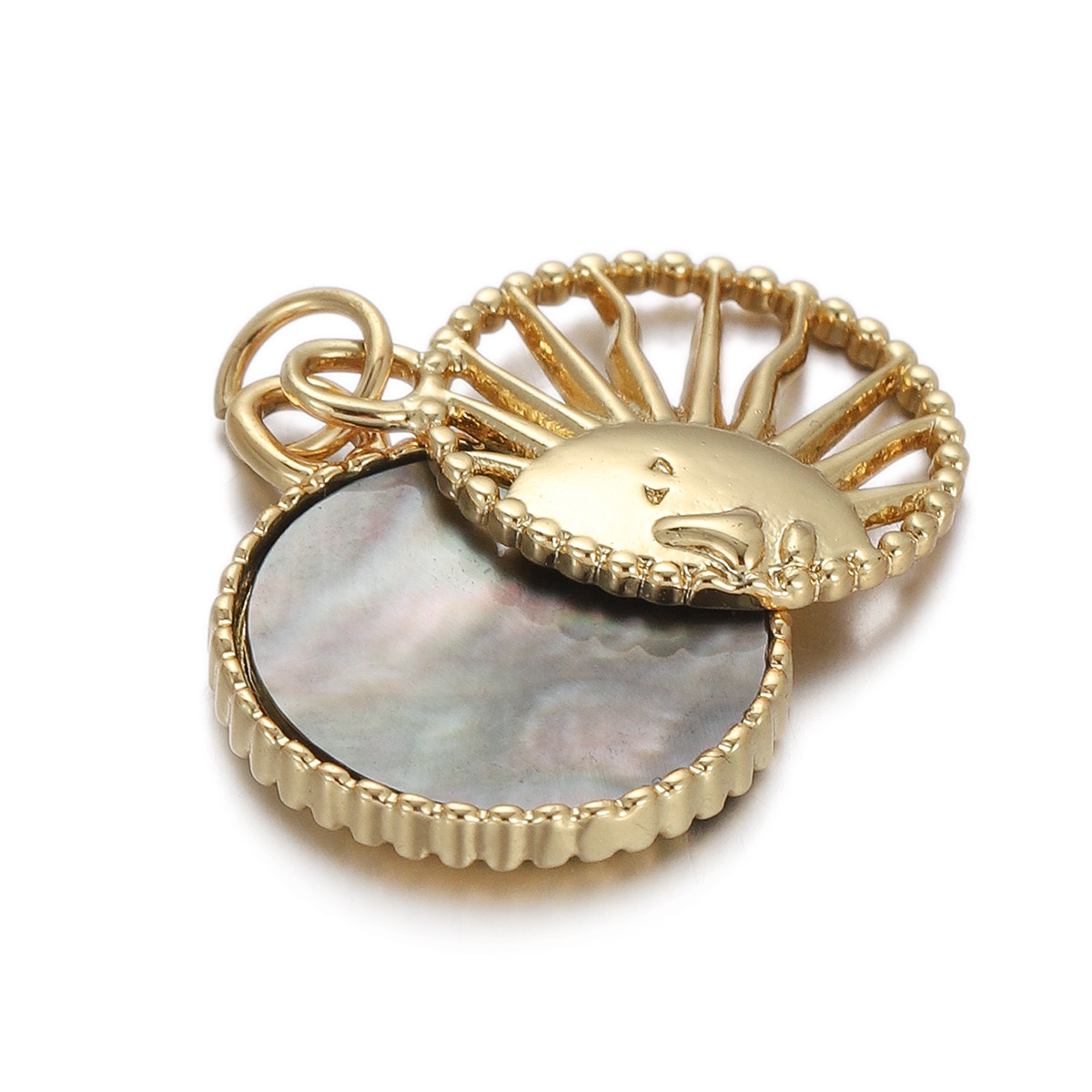4g Weight Pendant Jewelry Making Type Gold Plated Plating Material Zircon Inlay Material 1 Piece Quantity Holiday, Daily Occasion Copper Material Geometric, Star, Moon Pattern Women's Gender Enamel Design Simple Style Style 1 Piece Copper Zircon Gold Plated Geometric Star Moon Pendant 35