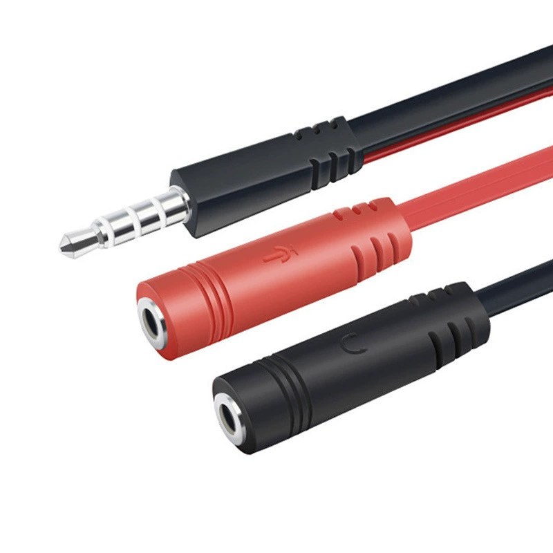 Один-два аудио линия автомобильная аудио Компьютерная гарнитура микрофон два-в-одном мобильный телефон караоке передача 3,5 мм аудио линия