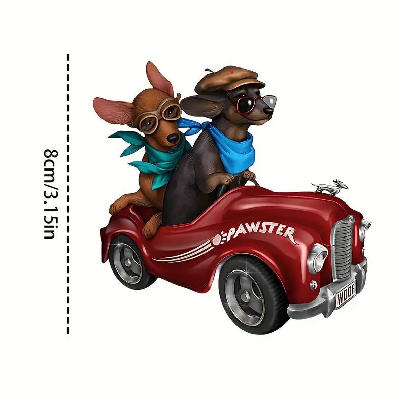 2D nuevos productos cool conducir perro hermano acrílico fiestas colgante plano transfronterizo colgante mochila colgante