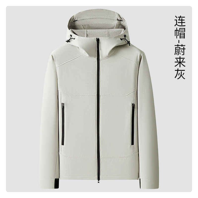 新款工作服工装户外夹克男防风防水运动外套定制连帽软壳冲锋衣女|undefined
