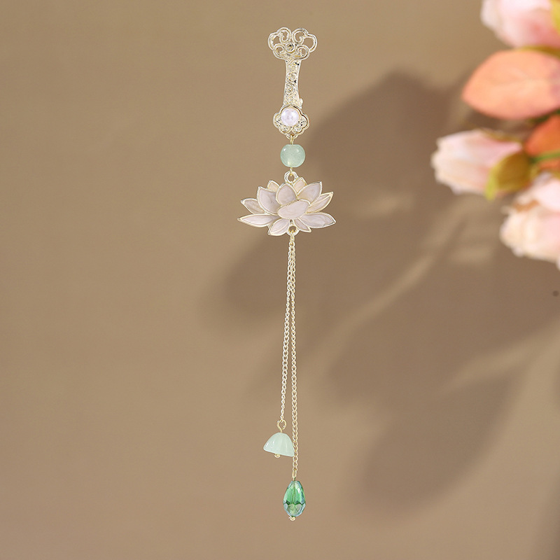 Nuevo estilo chino cheongsam colgante de tapeta de presión femenino de alta gama borla estilo chino Magnolia Ruyi Palace Hanfu Accesorios