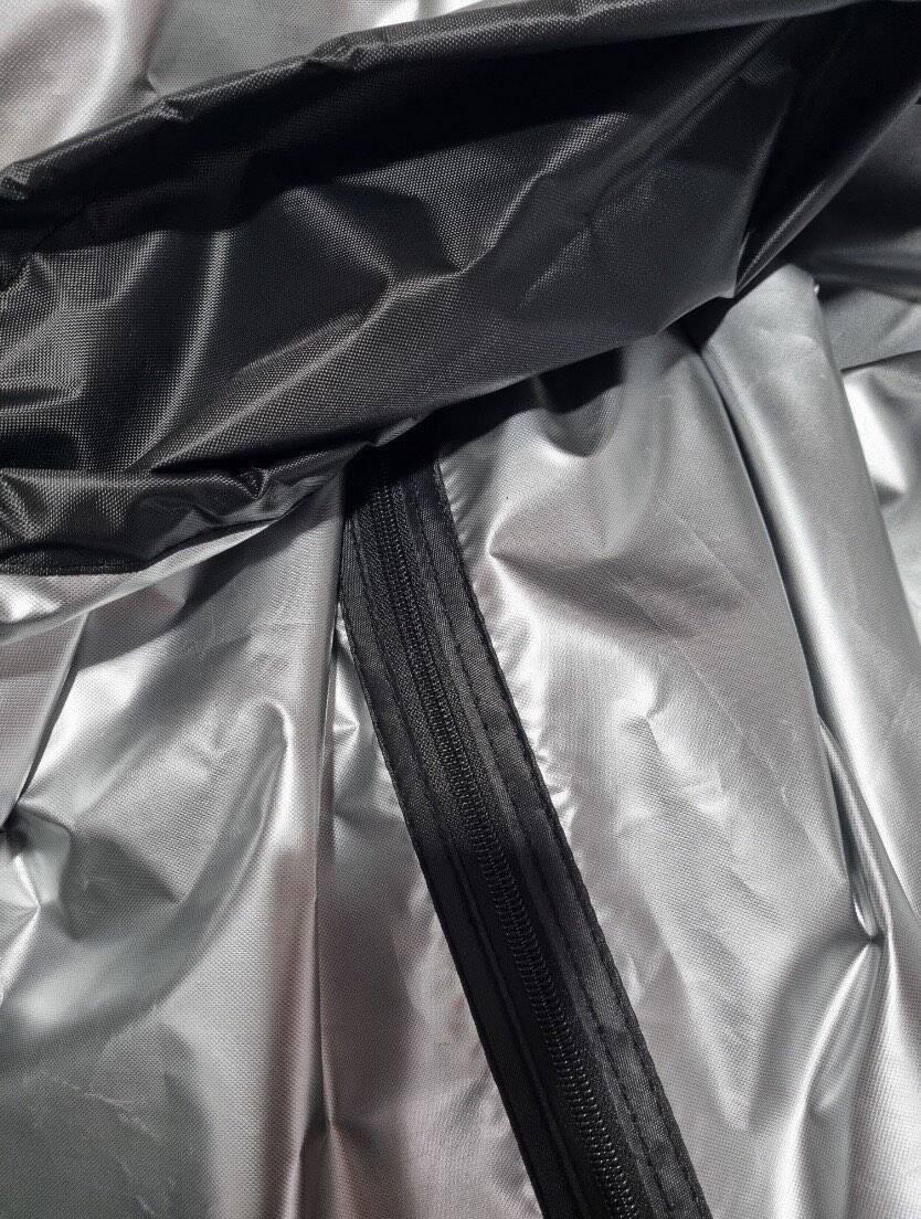 Cross-border car tire cover, waterproof and sun-proof, in-stock wholesale, Oxford cloth spare tire cover with zipper, silver-coated four-in-one tire cover