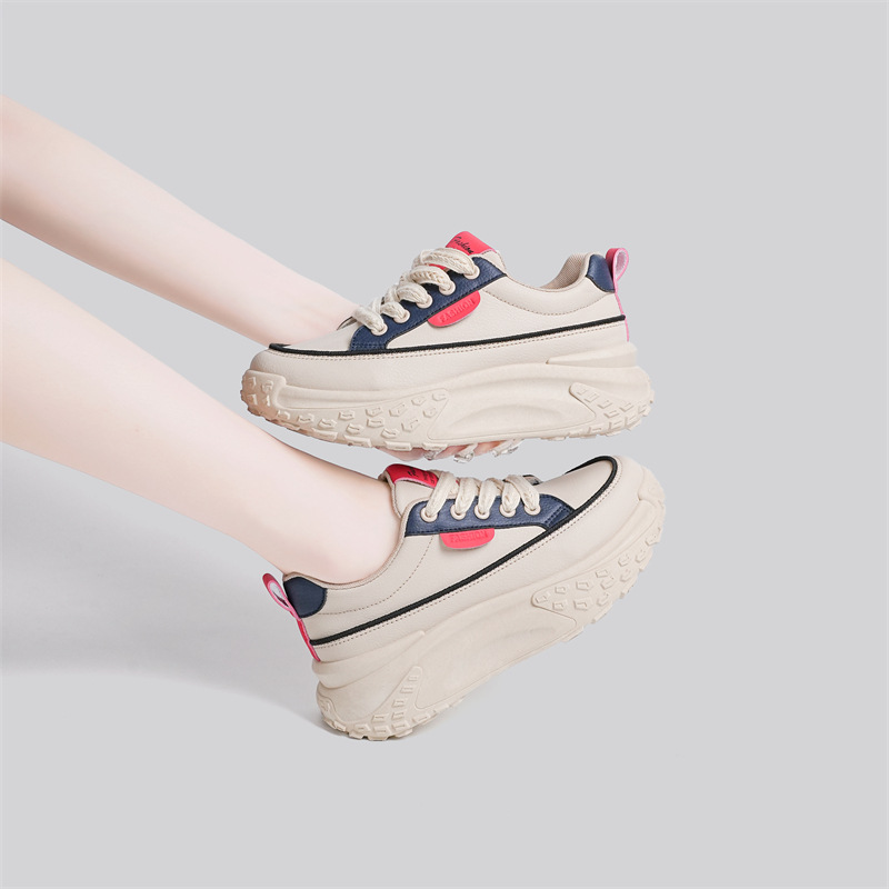 [Increased 5CM] Torre Shoes Women's 2024 Autumn New Retro Soft-soled Casual sneaker Temperament Women's Shoes