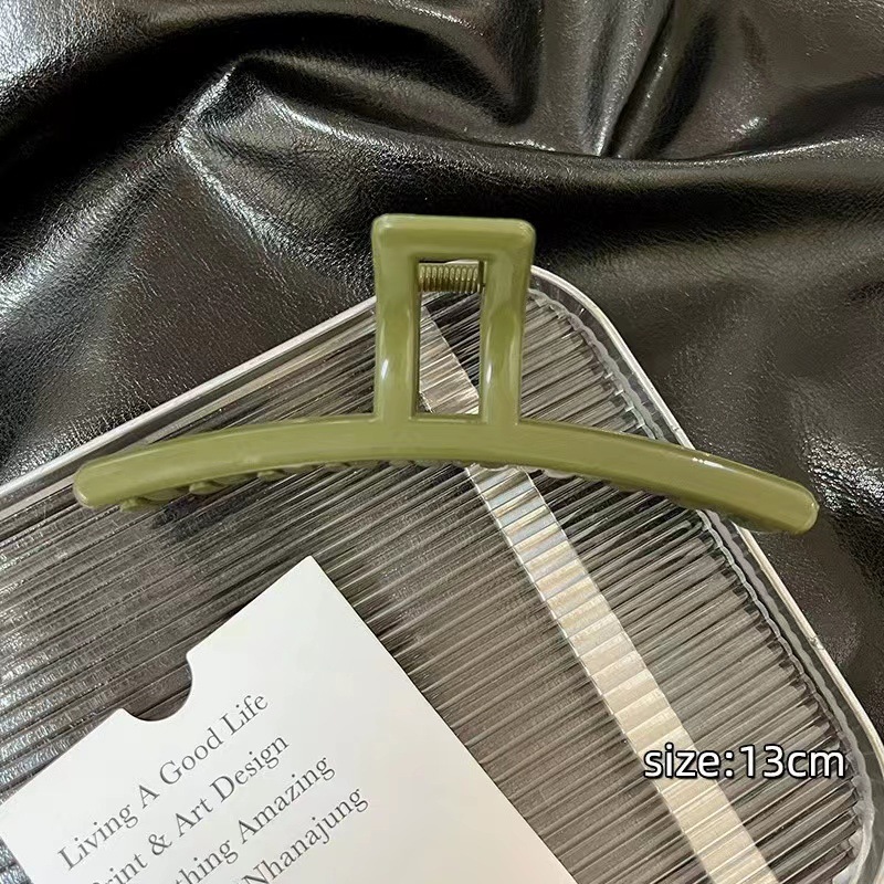 Pince à cheveux simple à une ligne pour femmes, idéale pour les chignons à l'arrière de la tête, grande pince requin pour cheveux épais_voghion.com