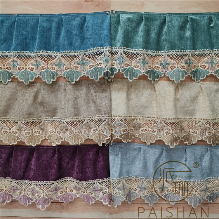 沙发垫花边 半成品布料原布开边水溶边 沙发套刺绣裙边雪尼尔垫子|ru