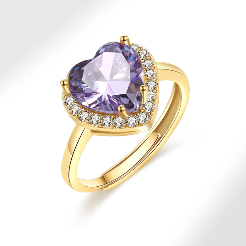 Plating Design Wholesale Jewelry Modern Style Classic Style Geometric Copper Zircon Plating Adjustable Ring