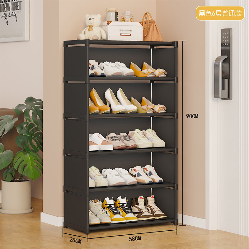 Estantes de zapatos simples de almacenamiento de puerta doméstica hermoso interior a prueba de polvo multicapa de gran capacidad gabinete de zapatos comercio exterior explosión al por mayor image 14